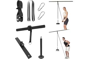 FASPUP Sistema Puleggia Palestra, LAT Machine Carrucola Palestra con Doppio Cavo Attrezzi Palestra Casa Multifunzione Cavi Palestra Home Gym Accessori per Macchine Fitness