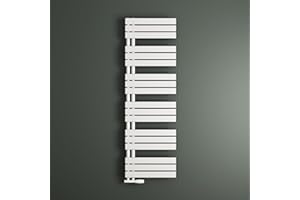 Mai & Mai Badheizkörper Handtuchheizkörper Badheizung Heizkörper bad Flach 159x60cm in Weiß Seitenanschluss Badheizung Handtuchwärmer 880W