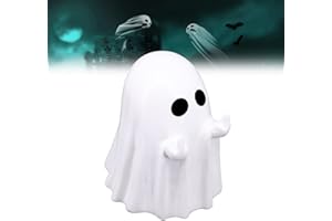 FKGOODAM Middle Finger Ghost Statue Gifts Funny Small Scary Ghost Figurine Ornament for Halloween Decor Cute Coffee Desk Centerpieces Shelf Mantel Display Decor Gift(Middle Finger Ghost)