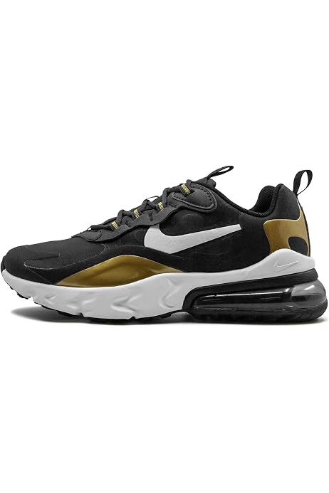 nike air max 270 react black white gold