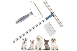 Povxlum 3pcs Pet Hair Remover, Adjustable Long Handle for Couch Rug, Carpet, Carpet Rake Pile Lifter, Resuable Lint Remover For Cats & Dogs, Sofa, Furniture, Rugs, Laundry, Clothes and Bedding