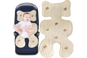 LUFEIS Colchoneta Silla Paseo Universal, Funda Silla Coche Bebe Universal, Reductor Silla Paseo Bebe, Colchoneta Silla Paseo Bebé, Colchoneta Carro Bebe para Silla de Paseo, Asiento de Seguridad (Oso)