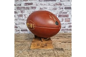 ALL SPORT VINTAGE - Ballon De Rugby - Choix Socle Disponibles - Personnalisation Disponible - Cuir De Vachette - Cousu Main - Marque Française