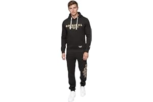 Crosshatch full tracksuit Hooded Fleece Sweatshirt Hoodie Jacket Sweatpants Joggers by Jeanbase