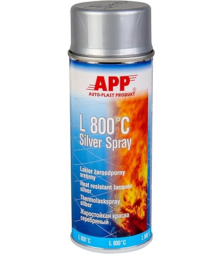 THERMO Vernice Spray Per Alte Temperature - Argento 400 Ml - Foto 8