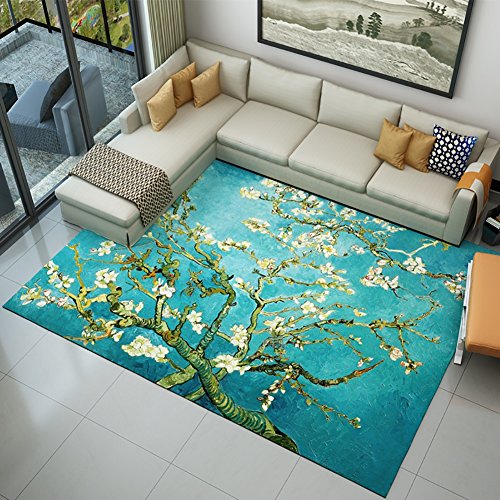 Preisvergleich Produktbild LXLA Moderne Blume Teppich Wohnzimmer Schlafzimmer Footcloth Kreative Skidproof Teppich Abstrakte Malerei (größe : 120 * 180cm)
