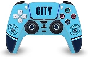 Head Case Designs Officially Licensed Manchester City Man City FC Badge Ship Logo Art Vinyl Faceplate Sticker Gaming Skin Decal Cover Compatible With Sony PlayStation 5 PS5 DualSense Controller