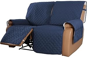 WWQQKJ Copridivano Reversibile Fodere per Sedia Relax 1/2/3 Posti Antiscivolo Impermeabile per Divani Reclinabili Trapuntata Copridivani con Tasche Portaoggetti AntiGraffio Salvadivano(5,2 Persone)