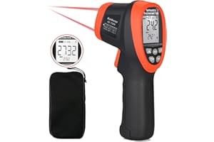 Digitales Infrarot-Thermometer, Kethvoz IR Laser Industrial Pyrometer Messen hohe Temperatur -58℉~2732℉ (-50℃ ~ 1500℃), Double Laser Touchless Temp Pistole mit D:S=30:1