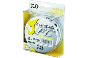 Daiwa Filo da Pesca J-Thread FC Fluorocarbon 100 m 110 YD 0.298 mm 12 lb Fluorocarbon Ideale per Tutte Le Tecniche di Pesca Spinning Surfcasting Trota Bolognese Lago Invisibile in Acqua Resistente al
