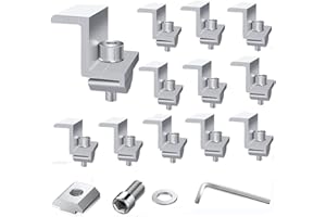 HUBATTERIK Solarmodul Halterung Solar Z Halter Solarmodulhalterung Solarpanel Solarhalterungen für Dachplatten, Dachträger-Montageklammern, Wohnmobil, Wand und andere Off-Gird-Dach-Installation(35 mm 12Stk)