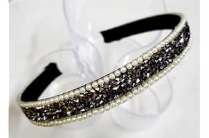 DEEPTI CHANDNA DESIGNS Sleek 1/2 Inch Beautiful, hand crafted Hairbands studded with Stones, Pearls from our Embellished Coll