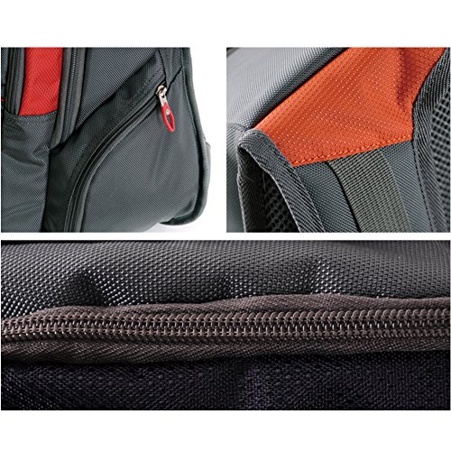 Daypacks Wasserdichte Uni Rucksack Schule Arbeit & Freizeit Bag Schulrucksack Sportrucksack Backpack Laptoprucksack Laptopfach 15″ Grau - 5