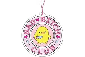GENERISCH 2 x Bad Bitch Club drzewko zapachowe do samochodu, zabawne dla kobiet, zapach różowy, tuning, car air freshener, zawieszka zapachowa do samochodu, zestaw drzewek zapachowych do samochodu