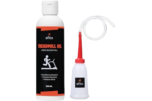 efito 200 ml High Viscosity Pure Silicone Treadmill Lubricant Oil for Belt - Premium Silicone Lubricant with Oil Dispenser for Smooth Performance & Longevity