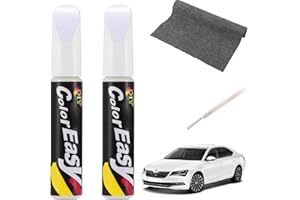 Stylo Retouche Peinture,Peinture de Voiture Retouche de Stylo Réparation,Rayures Réparation De Peinture,Stylo Réparation des rayures Auto De Peinture,2PCS Anti Rayure pour Carrosserie Moto Vélo(Blanc)