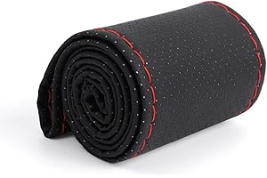 GOGOU Couvre Volant Voiture,Couvre Volant a Coudre Camion DIY,en Microfibre-Cuir