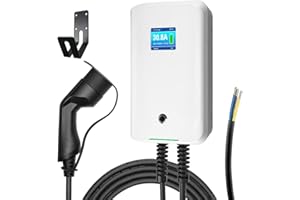 astoneves 7kW Wallbox EV, 32A monophasé Station de Recharge pour Voitures électriques avec connecteur Type 2 pour véhicule électrique Conforme à la Norme IEC 62196-2 (câble de 6,1m)