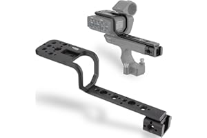 LEFTFOTO Przedłużacz uchwytu kompatybilny z uchwytem XLR do Sony Cinema FX3 FX30, uchwyt przedłużający z zimną stopką, NATO i 1/10.2 cm-20 i 3/20.3 cm-16 gwintów