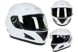 MOCOERL Integralhelm, Motorradhelm ECE Zertifiziert - Maximale Verkehrssicherheit, Robuster & Leiser Motorrad Helm, Kinn & Kopf Belüftung, Ratschenverschluss, Klares Visier