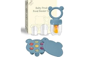 ZUFIO Silikon Fruchtsauger Baby: Schnuller und Muttermilch, Eis am Stiel, Gefrierschrank, Aufbewahrungsbehälter für Babynahrung, Eiswürfel für Babyzahnen und Selbstfütterung