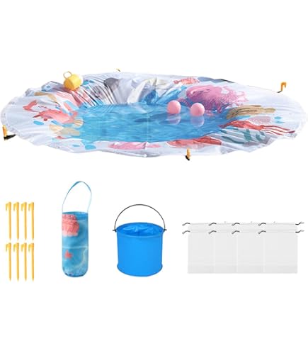 Strandpool & Spielmatte 2-in-1 Für Kinder - Faltbarer Outdoor Pool Mit Tragetasche