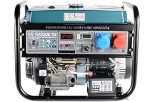 ‎K&S KÖNNER&SÖHNEN Könner & Söhnen KS 10000E-1/3 - Power Generator 18 HP, 4-Stroke Petrol Engine mit E-Start, VTS System, Automatic Voltage Regulator, 1x16A (400V), 1x32A (230V) Generator