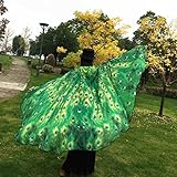 Frau Schal Kolylong® Frauen 197*125CM Chiffon weichen Stoff Schmetterling Flügel Schal Kostüm Zu (Grün) - 