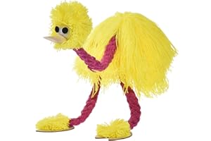 FOWAY Ostrich Puppet On Strings Plush Walking Ostrich Puppet, Funny Interactive Bird Puppet Handmade Ostrich Marionette Puppets String Doll For Children Kids Pretend Family 36x20x4cm
