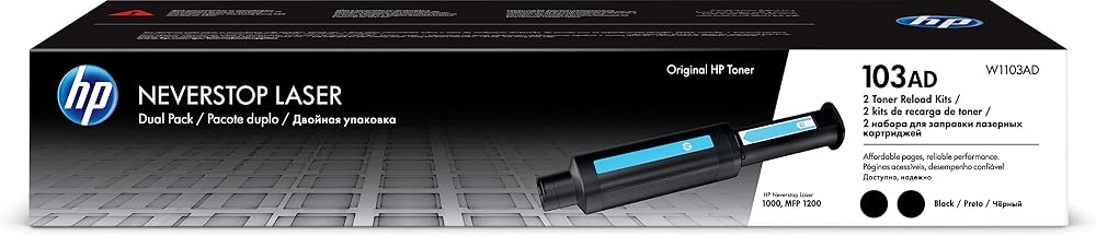 HP 103AD Blk 2Pack Laser Recharge Crtg