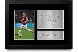HWC Trading FR Mark Noble Gift Signed FRAMED A4 Printed Autograph West Ham United Gifts Print Photo Picture Display
