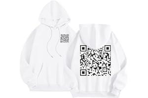 SANARYUN Funny Fu Qr Code Fuck-You Hoodie Herren Damen, Lustig Sweatshirt Mit Kapuze Humorous Hidden Message Shirt Funky Trend Y2K Hoodies Teenager Mädchen Qr Code Pullover Weihnachts Geschenk Unisex
