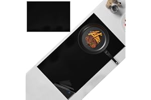 RBLEOTE Induktionskochfeld Schutzmatte 1 Stück 90 X 60 Cm Schwarz Silikon Induktion Schutzmatte Induktionsmatte Kochfeld-Kratzschutz Für Induktionsherd