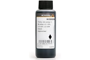 OCTOPUS 1000ml Nachfülltinte, Druckertinte kompatibel für Brother LC- 223, LC-227, LC-229 Druckerpatronen schwarz, für Brother MFC-J 4420 DW, J 4425 DW, J 4620 DW, J 4625 DW, J 5320 DW, J 5600 Series, J 5620 DW, J 5625 DW, J 5720 DW , kein OEM