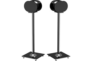 ELIVED Speaker Stands for Sonos Era 300, 807mm Height Speaker Holder Each Hold Up to 5KG, Floorstanding Shelf Surround Sound Speaker Stand with 2 Types of Foot Pads, Cable Management, 1 Pair, EV5026