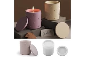 WIKIMO Silikonformen Gießformen Dose Kerzenhalter, Gießformen Silikon für Dose Mit Deckel, Silikonform Kerzenhalter Für Beton Gips Epoxidharz DIY Kerzen