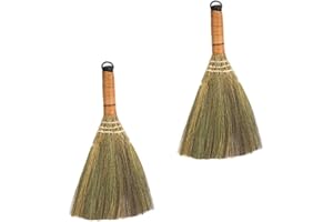 BESPORTBLE 2 frusta da giardino, in bambù naturale, per la pulizia di interni ed esterni