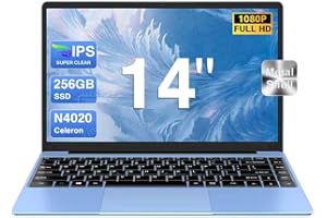 bvate 2025 PC Portatile Computer 14 Pollici Notebook Win 11 256GB Supporta l' espansione 1TB SSD 2.4G+5G 1080P con mouse senza fili & & Film in lingua siliconica per tastiera(Italiana)-Blu