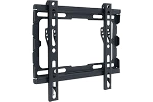 Tooq LP1043F-B - Soporte de Pared para Monitor/TV/LED de 23" a 43", Distancia a la Pared 20 mm, Color Negro