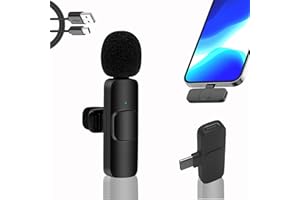 ZVO Lavalier Mikrofon Wireless für USB C Android, Wireless Lavalier Microphone, Mini Handy Mikrofon Kabellos für YouTube Facebook Livestream TikTok Vlog Videoaufnahme (Keine App und Bluetooth)