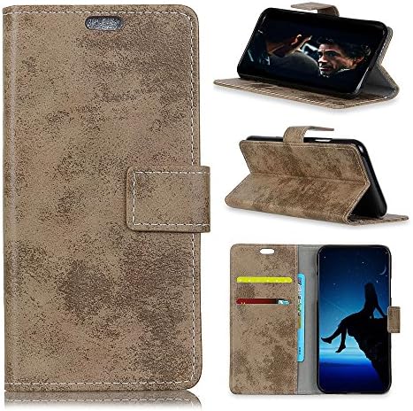 Ensyu Retro Vintage PU Leather Folio Inner Flip Wallet Stand Book Case Cover Protective Pouch Pocket Phone Skin Shell Bag Bumper with Card Slots and Magnetic Closure for HTC U11 EYEs