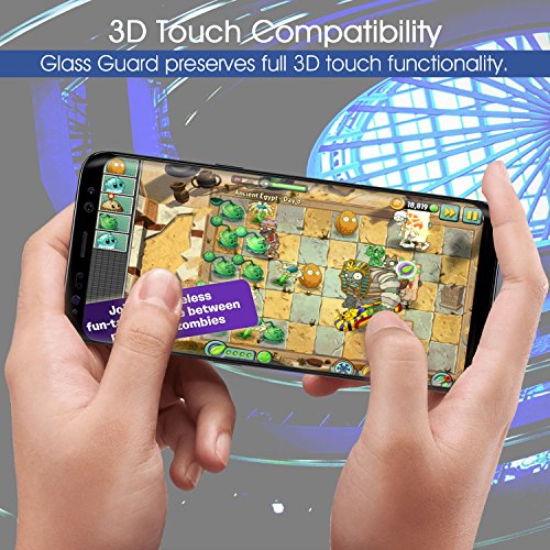 Samsung Galaxy S8 Plus Schutzfolie, Vitutech 3D Full Coverage Galaxy S8 Plus Glass Panzerglas Gehärteter Displayschutzfolie Anti-Kratz Displayschutzfolie Schutzfolie Screen Protector Für Samsung Galaxy S8 Plus- Schwarz - 2