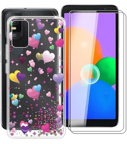 Cover + Vetro Temperato Per TCL 403 (6 Pollici) | Custodia Trasparente Morbida In TPU E Pellicola Protettiva 9H