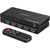 HDMI 2.1 Switch 8K 60Hz, AVIDGRAM HDMI Commutateur 4 entrées 1 Sortie avec IR télécommande, 4 Port 4K 120Hz Auto HDMI Selecto