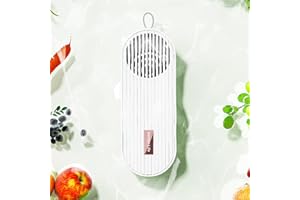 DOYFAY Vegetable and Fruit Purifier, Cordless Veg Cleaner Machine, USB Portable Sterilizer for Raw Food, IPX7 Waterproof Washing Machine for Fruit Seafood Grain Meat, Hydroxyl Ion Purification Technology