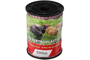 ZHFEIIRU Le fil électrique pour clôture électrique 500 m, fil d'alimentation de clôture électrique, corde d'alimentation de clôture électrique pour chevaux de ferme, ranch, bovins, moutons, chiens