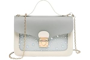 A-QMZL Girls Handbags Mini Shoulder Bag Little Girls Crossbody Bag Purse Star Sequins Design Chain Messenger Bag for Girls Kids Toddler Teens