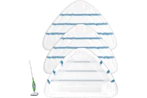 GFRED 3 Stück Ersatz-Pads für Dampfreiniger Mikrofaser Geeignet für die Meisten Dreieckigem Dampfreiniger Pads Handdüse Ersatztücher Dampfreiniger Bodentücher Dampfbesen Pad