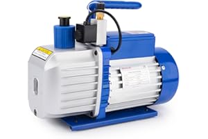 stonylab Pompa per Vuoto Rotativa a Palette, 4.5 CFM 10-15 Pa 1/2 HP Pompa per Vuoto Compatta a 2 Stadi per Strumento Aria Ricarica del Refrigerante HVAC AC