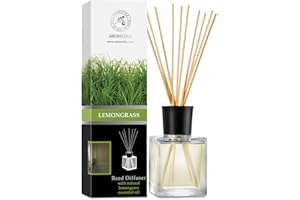 AROMATIKA TRUST THE POWER OF NATURE Dyfuzor Zapachowy z Patyczkami Trawa Cytrynowa - 200 ml - Dyfuzor Pokojowy z Olejkiem z Trawy Cytrynowej - Zapach do Domu - Dyfuzor Olejków - Zapach Trawy Cytrynowej - Dyfuzory Trzcinowe